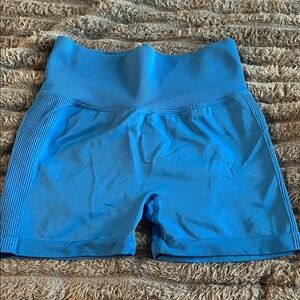 Women's Blue High-Waisted Shorts